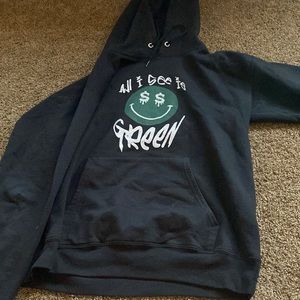 “All I See is Green” mens sweatshirt (S)